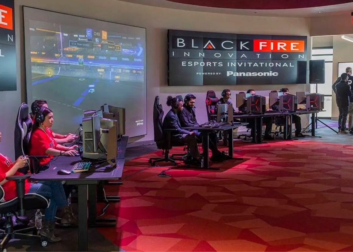 Players compete in a Rocket League competition in Clark County